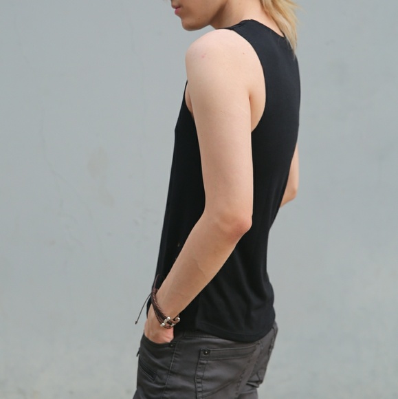 Rue21 Black Moth Eaten Tank Top Sleeveless Grunge - Picture 4 of 6